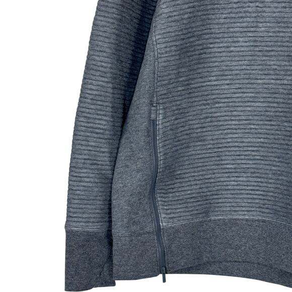 All in Motion Gray Funnel Neck Pullover Sweatshirt XXL Ribbed Stretch Knit NWT - Picture 9 of 14